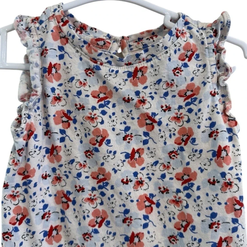 BabyGap Floral Ruffle Sleeve Bodysuit One piece 3-6 Months Flower Dainty Girly